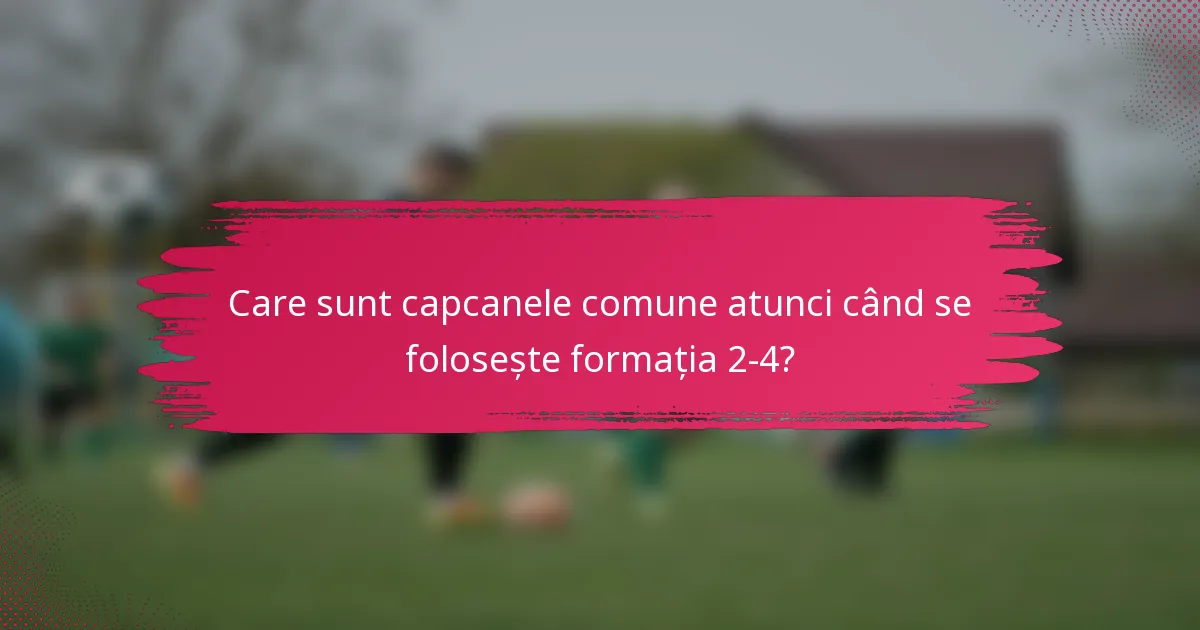 Care sunt capcanele comune atunci când se folosește formația 2-4?