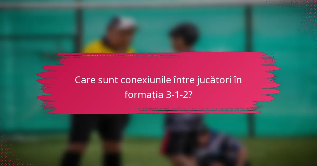 Care sunt conexiunile între jucători în formația 3-1-2?