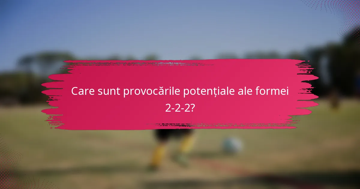 Care sunt provocările potențiale ale formei 2-2-2?