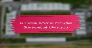 1-2-1 Formare: Interacțiuni între jucători, Eficiența poziționării, Roluri tactice