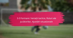 3-3 Formare: Variații tactice, Roluri ale jucătorilor, Ajustări situaționale